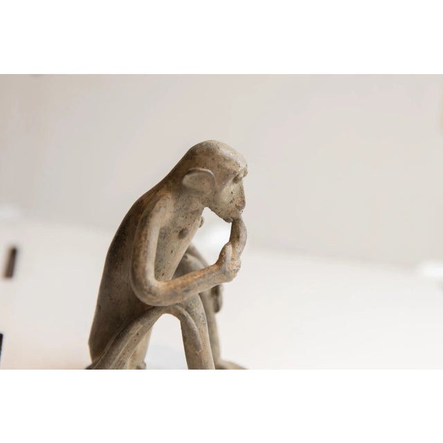 Vintage African Monkey Eating Banana Figurine For Sale In New York - Image 6 of 7