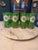 Vintage 1960s Pasinski Signed Daisy Glasses Set of 8 With Metal Caddy Crate For Sale - Image 4 of 11
