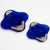 Vintage Cobalt Blue Glass Catchalls With Silver Overlay - Set of 2 For Sale - Image 10 of 12