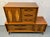 Mid-Century Modern Mid-Century Two Piece Walnut and Burl Diamond Front High-Boy Dresser For Sale - Image 3 of 18