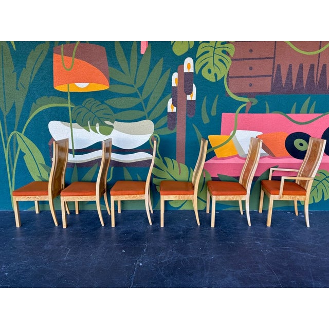 Late 20th Century 1977 Thomasville Burlwood Dining Set For Sale - Image 5 of 13