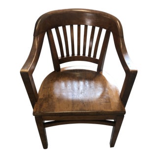 Gunlocke Solid Wood Armchair For Sale
