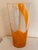 Abstract Expressionism Barovier & Toso Orange Murano Glass Vase For Sale - Image 3 of 11