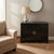 Oriental Black Lacquer 3 Drawers MoonFace Console Credenza Sideboard For Sale In San Francisco - Image 6 of 15