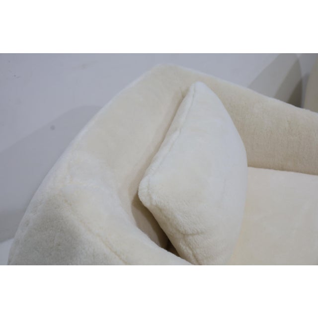 Pair of Jean Royere Style Polar Lounge Chairs in Holly Hunt Great Plains For Sale - Image 12 of 12