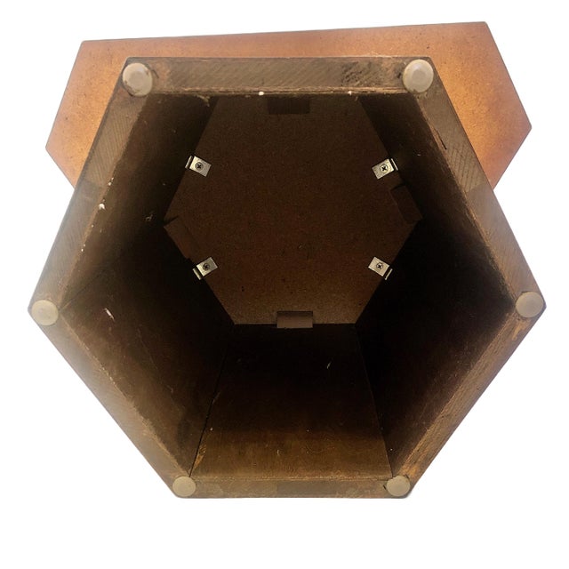 Mid 20th-Century Brutalist Italian Patinated Brass and Wood Table by G. Urso For Sale In San Francisco - Image 6 of 6