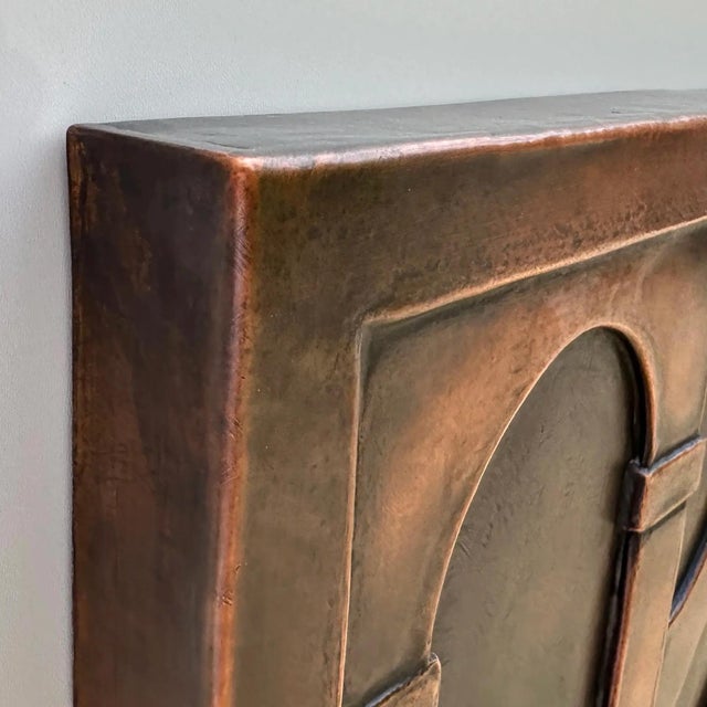 Abstract Copper Owl Wall Relief Sculpture For Sale - Image 10 of 12