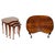 Vintage Kidney Shape Flamed Mahogany Nest of Three Tables with Queen Anne Legs, Set of 3 For Sale - Image 15 of 15