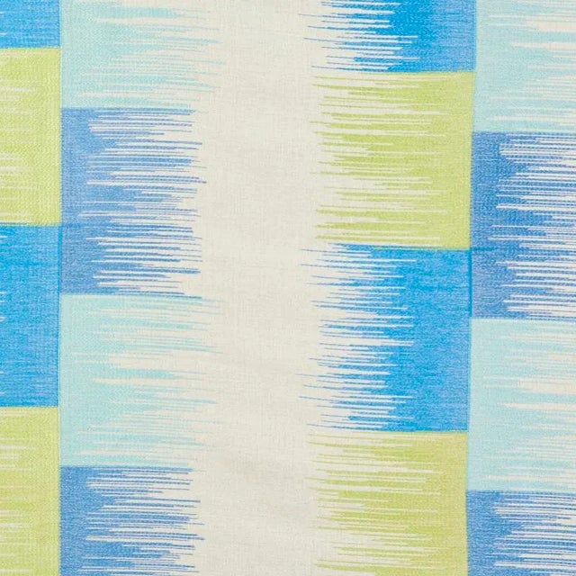 Bold and beautiful, this colorful, large scale stripe is embroidered on a linen ground, evoking the fabulous, feathered...