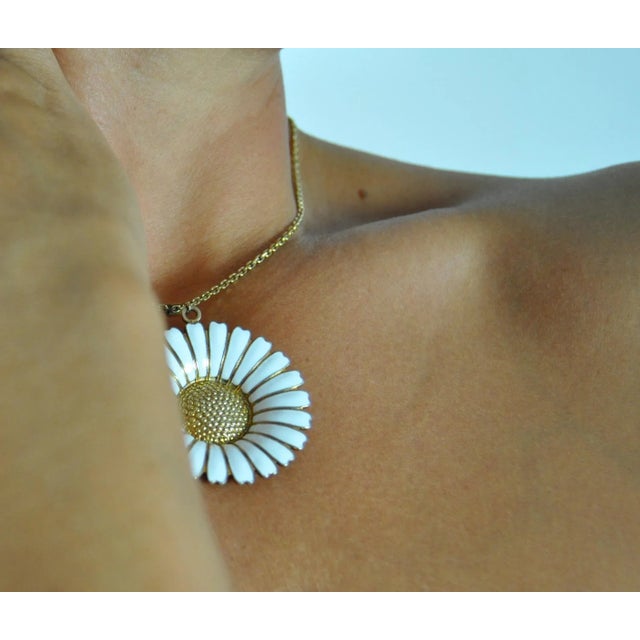 1960s Vintage Danish Pendant in Gilded Sterling Silver by Bernhard Hertz, 1940s For Sale - Image 5 of 11