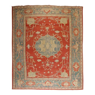 Zabihi Collection Antique Oushak Rug - 9'11" x 13'5" For Sale