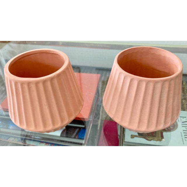 Modern 1970s Natural Matte Terra Cotta Cachepots - a Pair For Sale In Los Angeles - Image 6 of 10