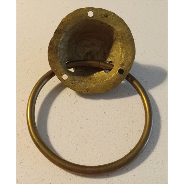 Gothic Vintage Brass Door Knocker For Sale - Image 3 of 3