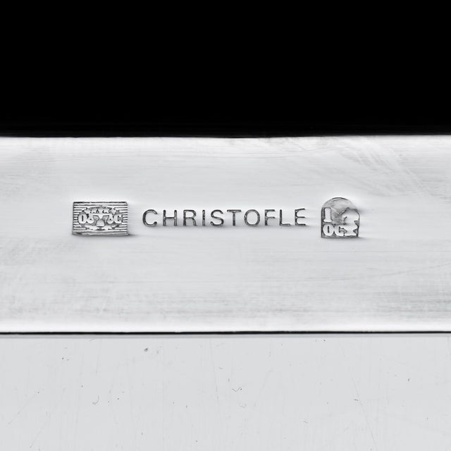Vintage French Silver Plated Cocktail Tray from Christofle, 1920 For Sale - Image 12 of 14