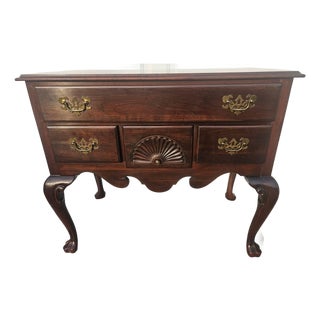 1980s Ethan Allen Georgian Court Low Boy Server Console Dresser Chest Chippendale 225 For Sale