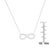 Early 21st Century .925 Sterling Silver 1/4 cttw Diamond Infinity Pendant Necklace (I-J, I2-I3) For Sale - Image 5 of 5
