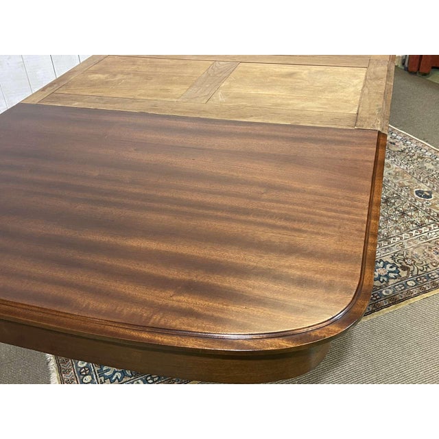 Art Nouveau Mahogany Dining Table in the style of Gustave Serrurier Bovy For Sale - Image 15 of 18