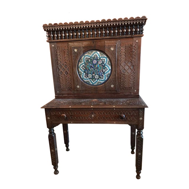 Late 18th Century Moroccan Secretary Cabinet For Sale