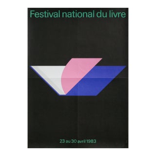 1983 Canadian Book Festival Poster, Festival National Du Livre (French Version) For Sale