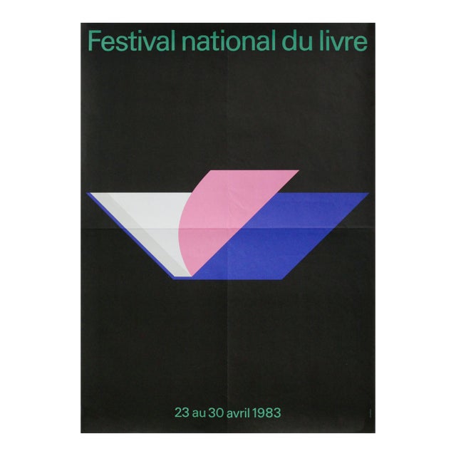 1983 Canadian Book Festival Poster, Festival National Du Livre (French Version) For Sale