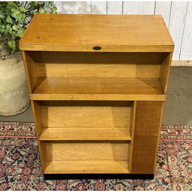 English Double-Sided Oak School Library Bookcase For Sale - Image 12 of 14
