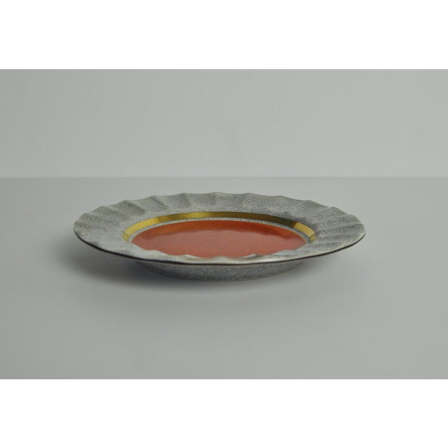 Vintage Danish Crackle Glaze Porcelain Ashtray from Royal Copenhagen, 1950s For Sale - Image 3 of 8