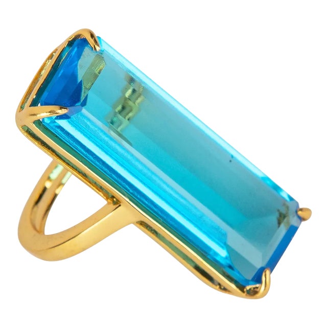 Lucille Ring, Light Blue, Size 6 For Sale