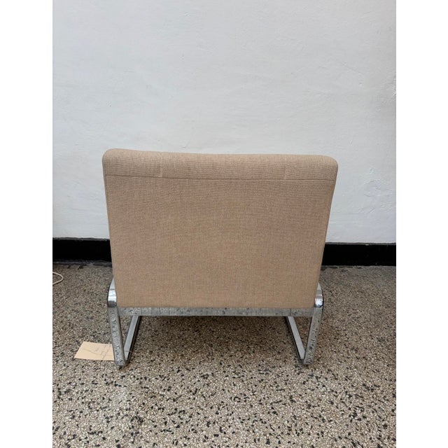 Mid-Century Chrome Cantilever Lounge Chair, 1970s For Sale - Image 6 of 8