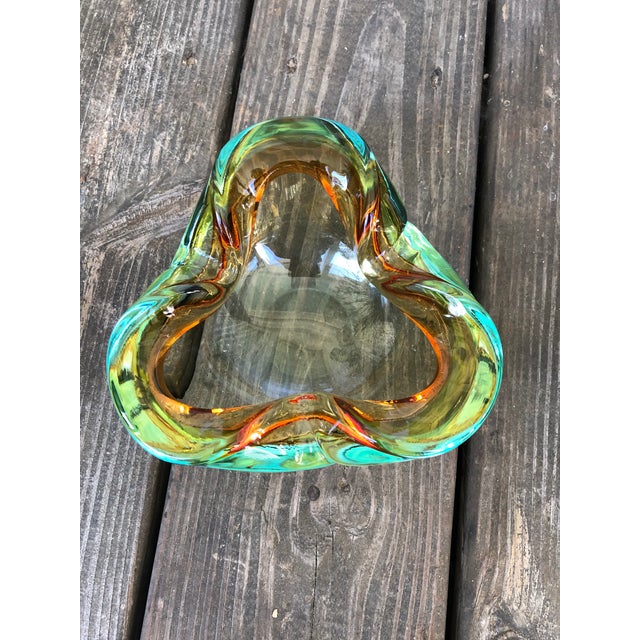 Murano Mid Century Murano olle Art Glass Bowl For Sale - Image 4 of 13