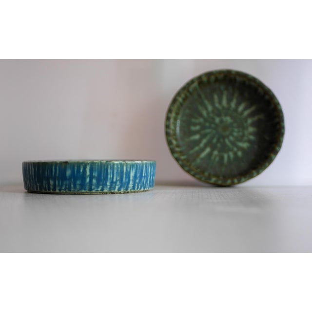 Mid-Century Modern Scandinavian Art Pottery Birka Bowls by Gunnar Nylund from Rörstrand, Sweden, 1960s, Set of 2 For Sale - Image 3 of 15