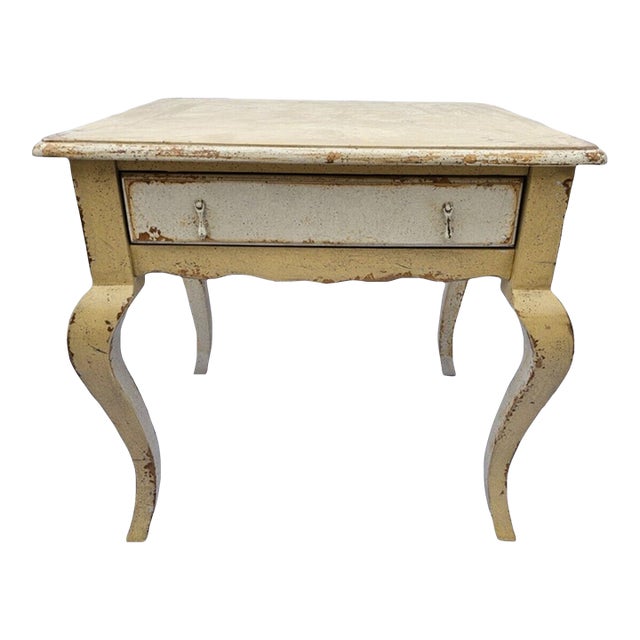 Late 20th Century Habersham French Side Table 1 Drawer Distressed Finish For Sale