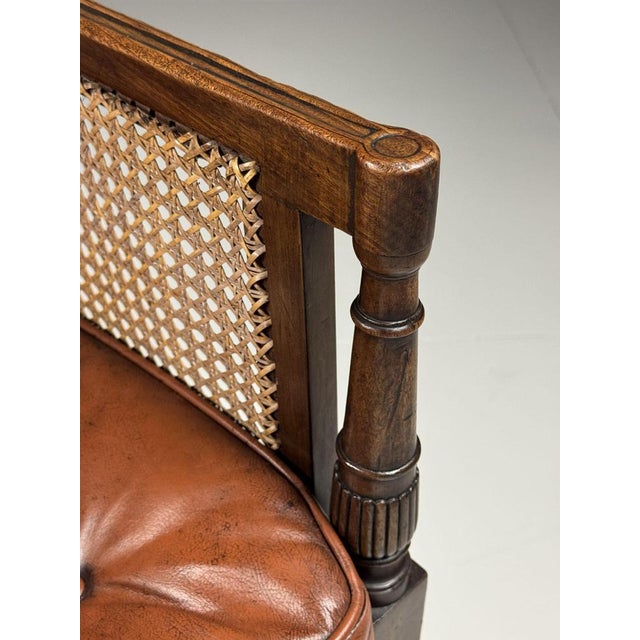 English Library Bergère in Mahogany, 1825 For Sale - Image 8 of 18