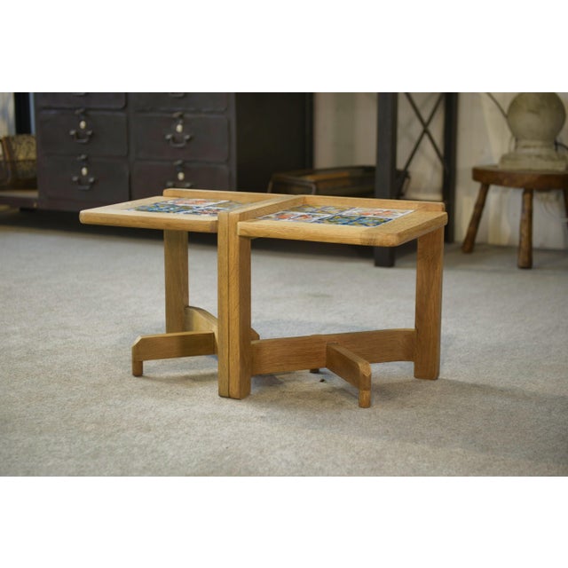 Bedside Tables by Guillerme and Chambron for Votre Maison, 1950s, Set of 2 For Sale - Image 3 of 12