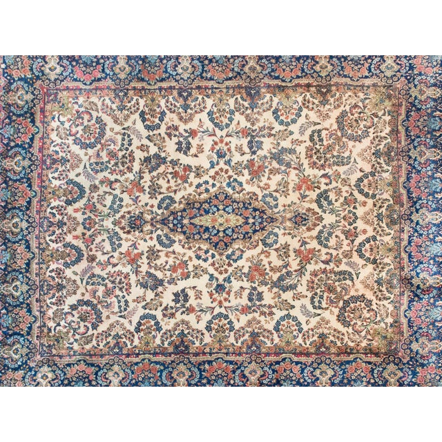 Early 20th Century Persian Kirman Rug For Sale - Image 9 of 15