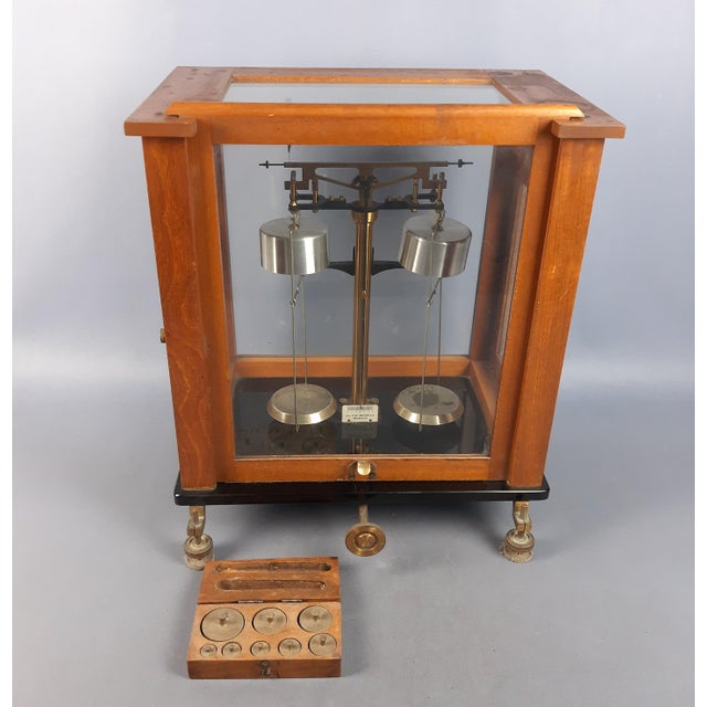 Antique Wooden Glass Pharmacy Scales, 1890s For Sale - Image 18 of 18