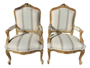 Pair of 19th C. Louis XV Arm Chairs