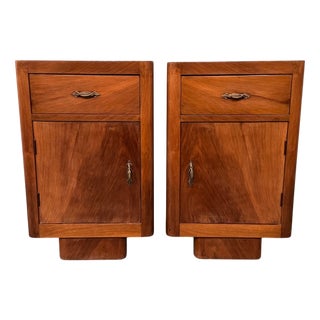 Art Deco Style Nightstands, 1930s, Set of 2 For Sale