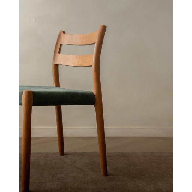 Vintage Danish Model 84 Dining Chairs in Oak by Niels Otto Møller for J.L. Møllers Møbelfabrik, 1960s, Set of 4 For Sale - Image 13 of 18