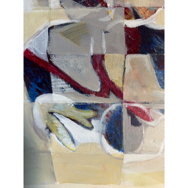 Cream Late 20th Century Contemporary Abstract Painting by Nancy Reinker - Framed For Sale - Image 8 of 14