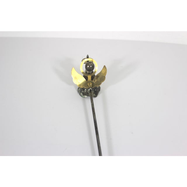 Metal Vintage Silver and Brass Angel Candle Snuffer Christmas Decor For Sale - Image 7 of 8