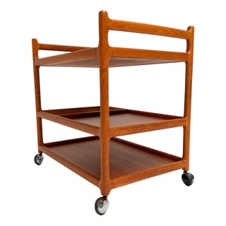 Teak Trolley by Andersen for Silkeborg, 1970s For Sale