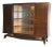 1930's Attrib. Jules Leleu French Art Deco Macassar Ebony 3 Part Cabinet - Bar/ Vitrine & Secretary For Sale