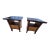 Mid-Century Modernist Rattan and Wood Side Tables For Sale