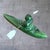 Vintage Inuit Jade Carving Hunter in Kayak Sculpture Hand Carved Canada Art 5" For Sale In Los Angeles - Image 6 of 9
