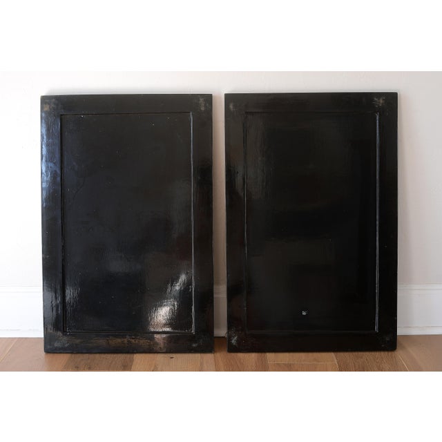 Vintage 1960s Vietnamese Black Lacquer & Mother of Pearl Side Tables - A Pair For Sale - Image 16 of 17
