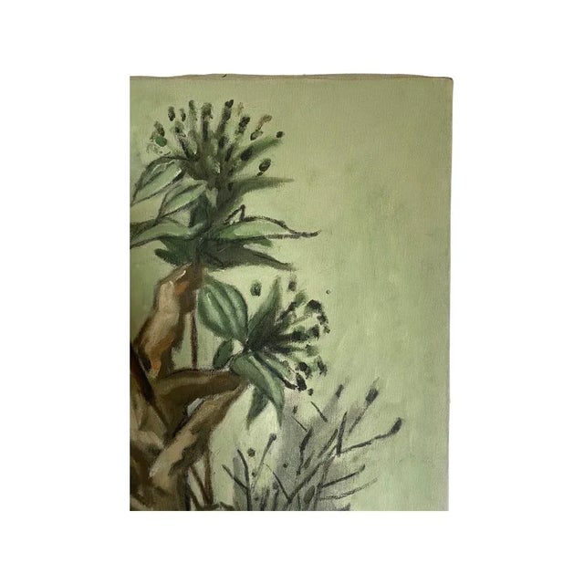 Mid-Century Modern Vintage Oil on Canvas Painting of Botanical Still Life, Signed Fredrick Childs For Sale - Image 3 of 7
