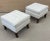 Mid-Century Modern Mid-Century Modern American Designer Tufted Ottomans, Stools, Walnut, Bouclé For Sale - Image 3 of 13