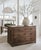 Large scale antique walnut chest of drawers, featuring three drawers with its charming original hardware and keyholes....