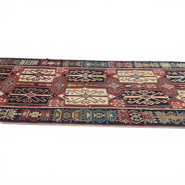 1900 - 1909 Antique Avar Kilim Runner 5x16 – Tribal Flatweave Rug For Sale - Image 5 of 5