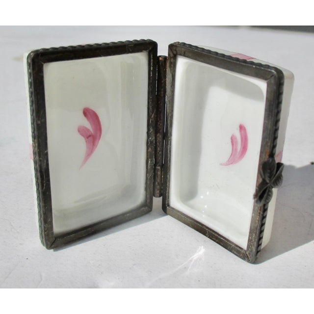 Mid 20th Century Vintage Limoge Porcelain Trinket Box Circa 1960s' For Sale - Image 5 of 5